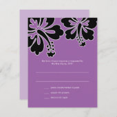 スイートハイビスカスウェディングRSVPカード 出欠カード (正面/裏面)