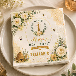 スイートハチミツビー誕生日 スタンダードカクテルナプキン