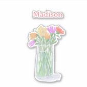 スイートハッピーフラワーズ+名前をカスタムする シール (正面)