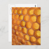 スイートハニカムスケッチオレンジイエローブラウン ポストカード (正面/裏面)