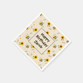 スイートハニービーズ誕生日紙プレート スタンダードカクテルナプキン (角)