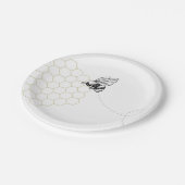 スイートハニービーパーティープレート ペーパープレート (アングル)