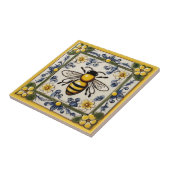 スイートハニービーブルーイエロー&グリーン地中海の タイル (側面)