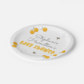 スイートハニービー男女兼用ベビーシャワー ペーパープレート (アングル)