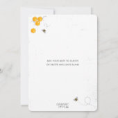 スイートハニービー男女兼用ベビーシャワー 招待状 (裏面)