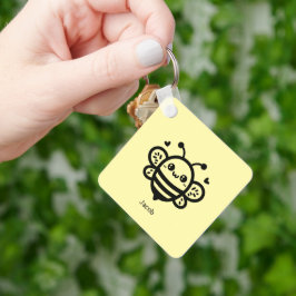 スイートハニービー – かわいい子供部屋ラインアート キーホルダー