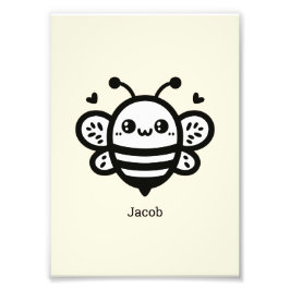 スイートハニービー – かわいい子供部屋ラインアート フォトプリント           