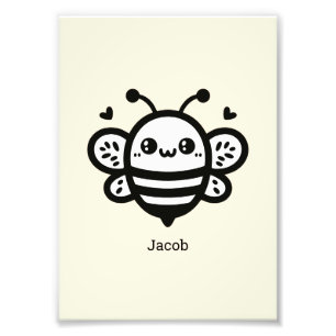 スイートハニービー – かわいい子供部屋ラインアート フォトプリント           