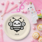 スイートハニービー – かわいい子供部屋ラインアート ペーパープレート (パーティー)