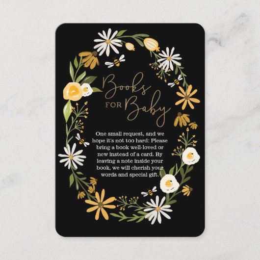 スイートハニービー&ワイルドフラワーリースブックスベビー エンクロージャーカード (正面)