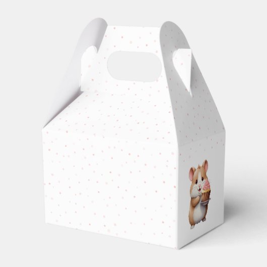 スイートハムスター、ピンクカップケーキチルドレン誕生日 フェイバーボックス (裏面サイド)