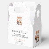 スイートハムスター、ピンクカップケーキチルドレン誕生日 フェイバーボックス (オープン)