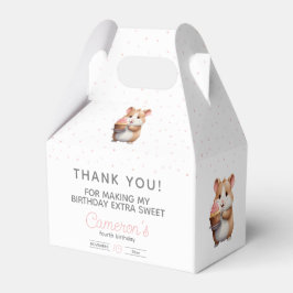 スイートハムスター、ピンクカップケーキチルドレン誕生日 フェイバーボックス