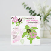 スイートハワイアンホヌベビーシャワー招待状スクエア 招待状 (スタンド正面)