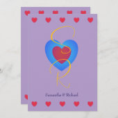 スイートハーツ フラット セーブ・ザ・デート カード (正面/裏面)