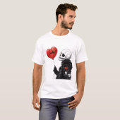 スイートハートのドクロ風船 - 名前入れ可能 Tシャツ (正面フル)