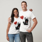 スイートハートのドクロ風船 - 名前入れ可能 Tシャツ (ユニセックス)