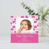 スイートハートのバレンタインのフォトカード 招待状 (スタンド正面)