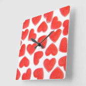 スイートハートの時計 スクエア壁時計 (傾斜)
