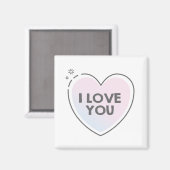 スイートハートの"I love you"テキスト マグネット (正面/裏面)