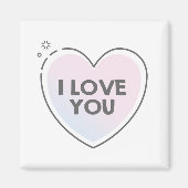 スイートハートの"I love you"テキスト マグネット (正面)