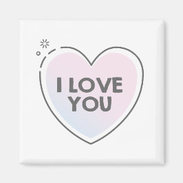 スイートハートの"I love you"テキスト マグネット