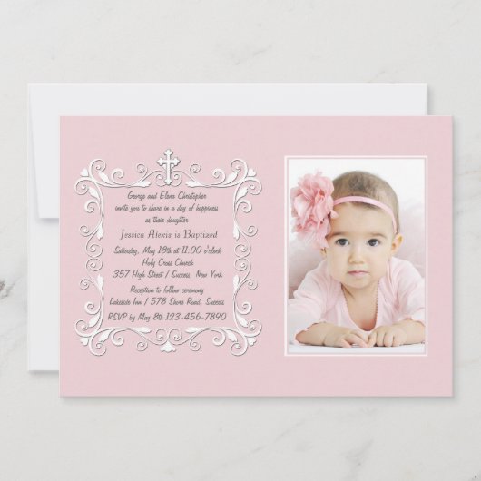 スイートハートコーナーズフォト宗教招待状 招待状 (正面)