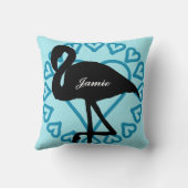 スイートハートサークルフラミンゴティール(緑がかった色)アクア クッション (裏面)