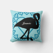 スイートハートサークルフラミンゴティール(緑がかった色)アクア クッション (正面)