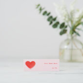 スイートハートピンクの名刺（赤）スキンニー スキニー名刺 (スタンド正面)