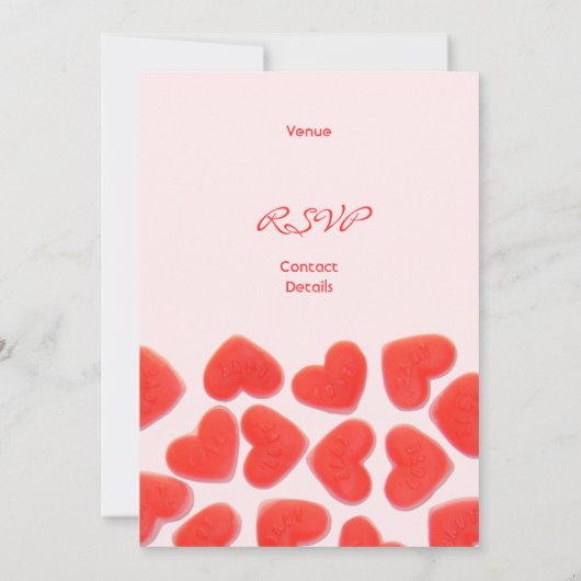 スイートハートピンク'Sweet sixteenパーティー'への招待 招待状 (裏面)