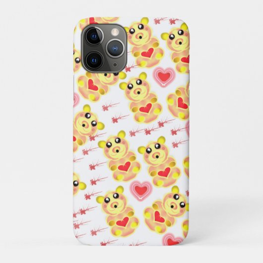 スイートハートベアの保育園パターン Case-Mate iPhoneケース (裏)