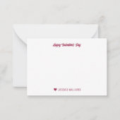 スイートハートラブパターンイエロー バレンタインデー ノートカード (正面)