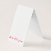 スイートハート折り畳み式イヤリングカード 名刺 (裏面)