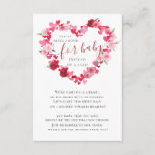 スイートハート赤ちゃんシャワーベビー用ブック エンクロージャーカード (正面)