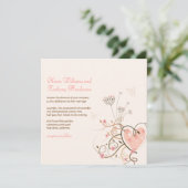 スイートハート&バタフライスワールズ結婚式招待状 招待状 (スタンド正面)