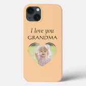 スイートハート ラブ ユー おばあちゃん 写真 編集可能 カラー Case-Mate iPhoneケース (裏面)