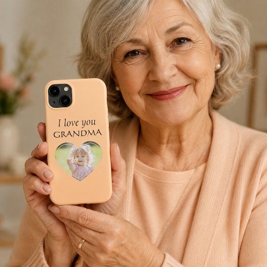 スイートハート ラブ ユー おばあちゃん 写真 編集可能 カラー Case-Mate iPhoneケース