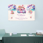 スイートバジェットキャンディーレーンキッドの誕生日へようこそ 横断幕 (トレードショー)