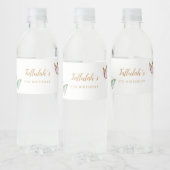 スイートバタフライガーデンガールバースデーパーティー ペットボトルラベル (ボトル)