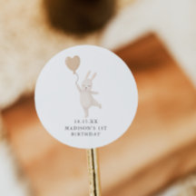 スイートバニーとハートバルーンファースト誕生日