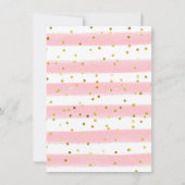 スイートバニーの初誕生日の招待の女の子フローラ 招待状 (裏面)