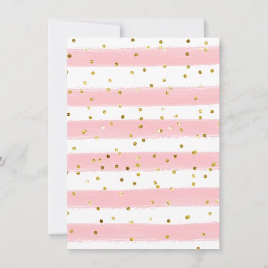 スイートバニーの初誕生日の招待の女の子フローラ 招待状 (裏面)