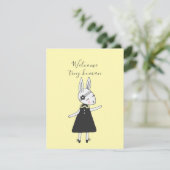 スイートバニーウェルカム新生児カード (スタンド正面)