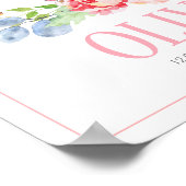 スイートバニーウサギ |カスタム新生児誕生プリント ポスター (角)