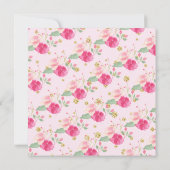 スイートバニーガールズベビーシャワー 招待状 (裏面)