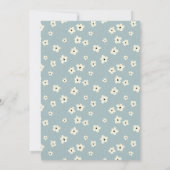 スイートバニーティーカップブルーベビーシャワー招待状 招待状 (裏面)