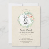 スイートバニーフローラリースイースターブランチパーティー 招待状 (正面)