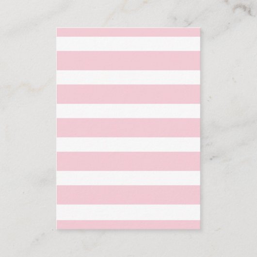 スイートバニーベビーシャワーおむつラッフルチケット エンクロージャーカード (裏面)