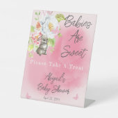 スイートバニーベビーシャワーベビーは甘いお菓子 台座サイン (正面)